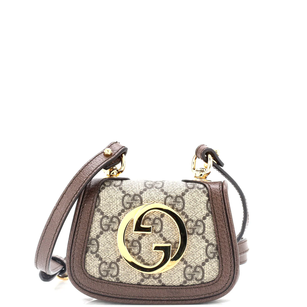 Blondie NM Card Case Wallet with Strap GG Coated Canvas - Deep Luxury