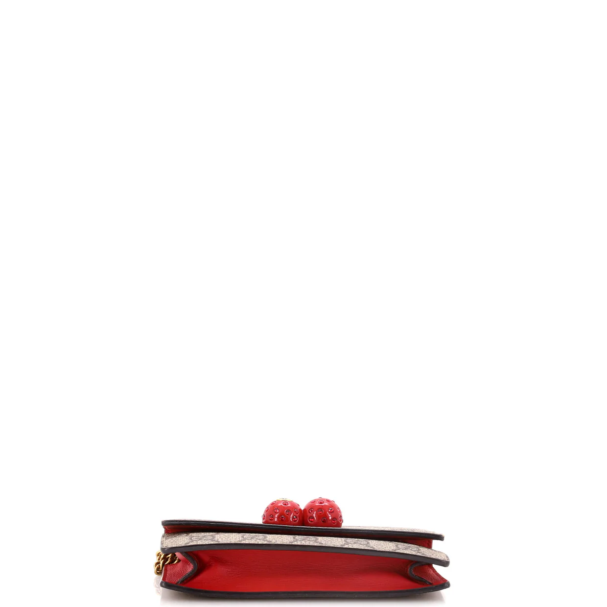 Cherries Wallet on Chain GG Coated Canvas Mini - Deep Luxury