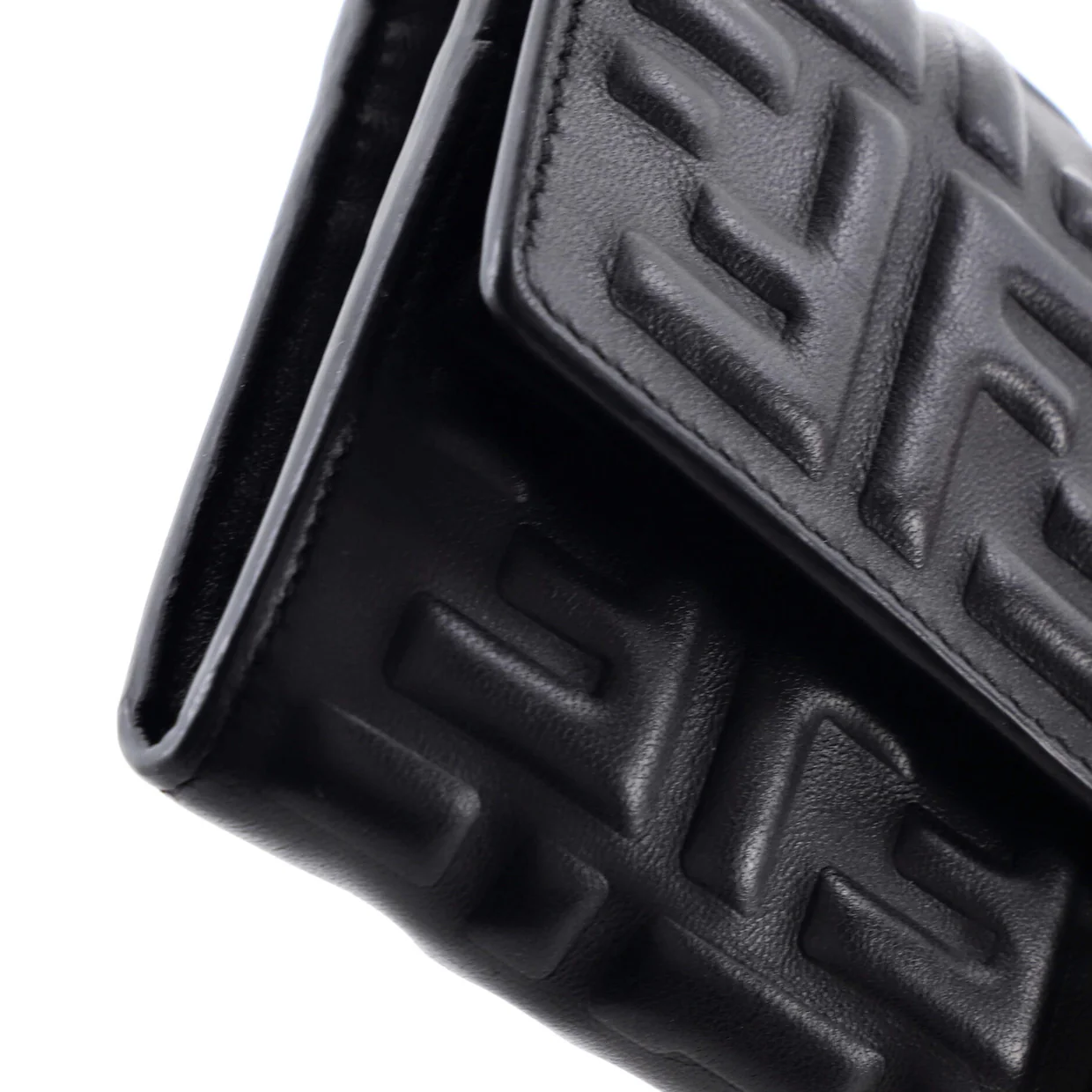 Baguette Continental Wallet Zucca Embossed Leather - Deep Luxury