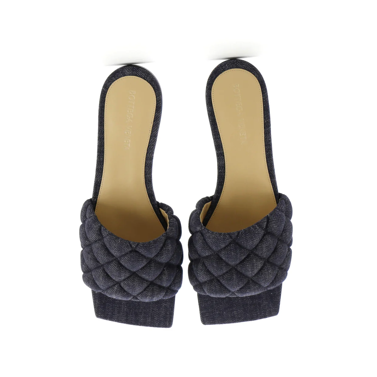 Women's The Padded Flat Sandals Quilted Denim - Deep Luxury