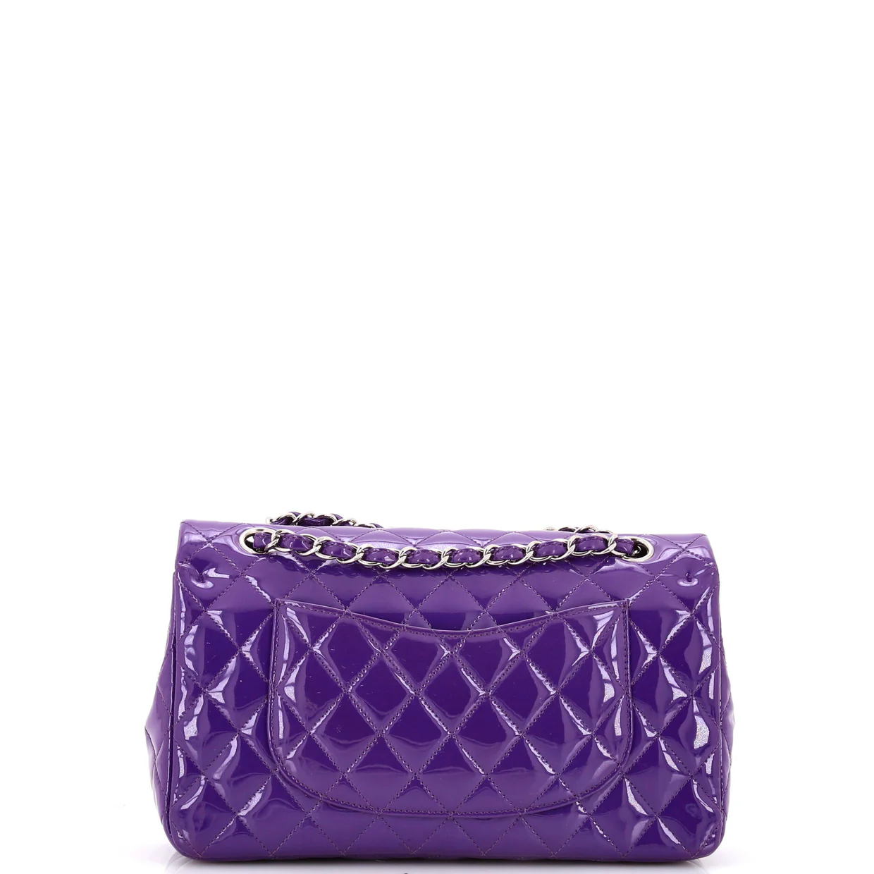 Classic Double Flap Bag Quilted Patent Medium - Deep Luxury