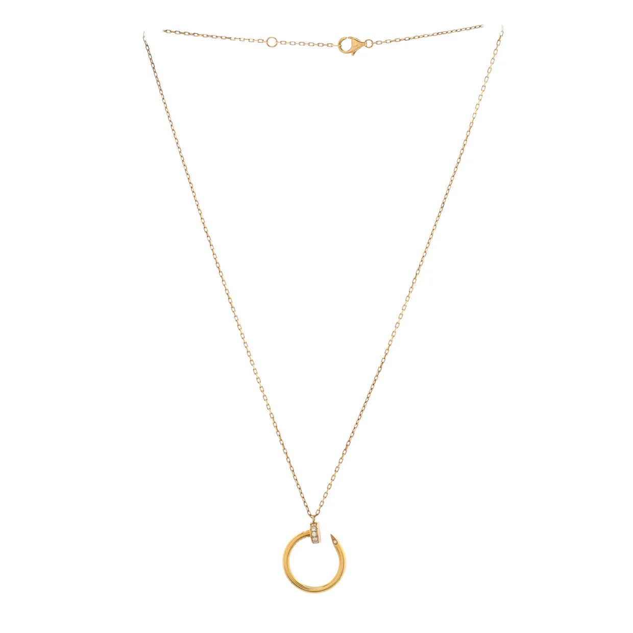 Juste un Clou Pendant Necklace 18K Yellow Gold with Diamonds - Deep Luxury