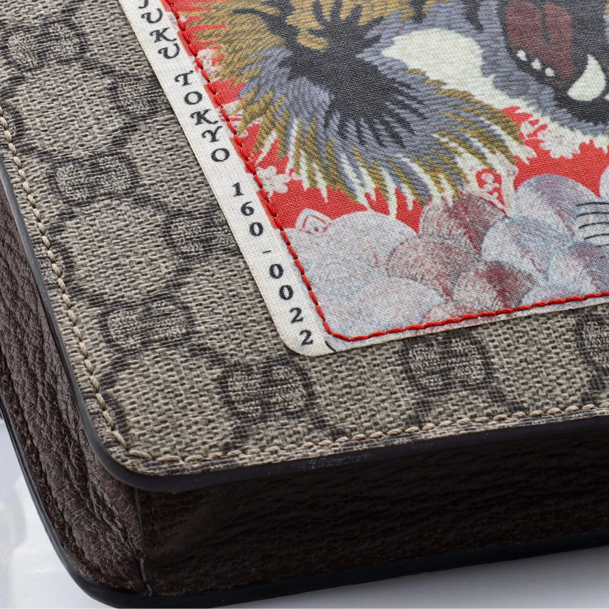 Courrier Messenger Bag GG Coated Canvas with Applique - Deep Luxury