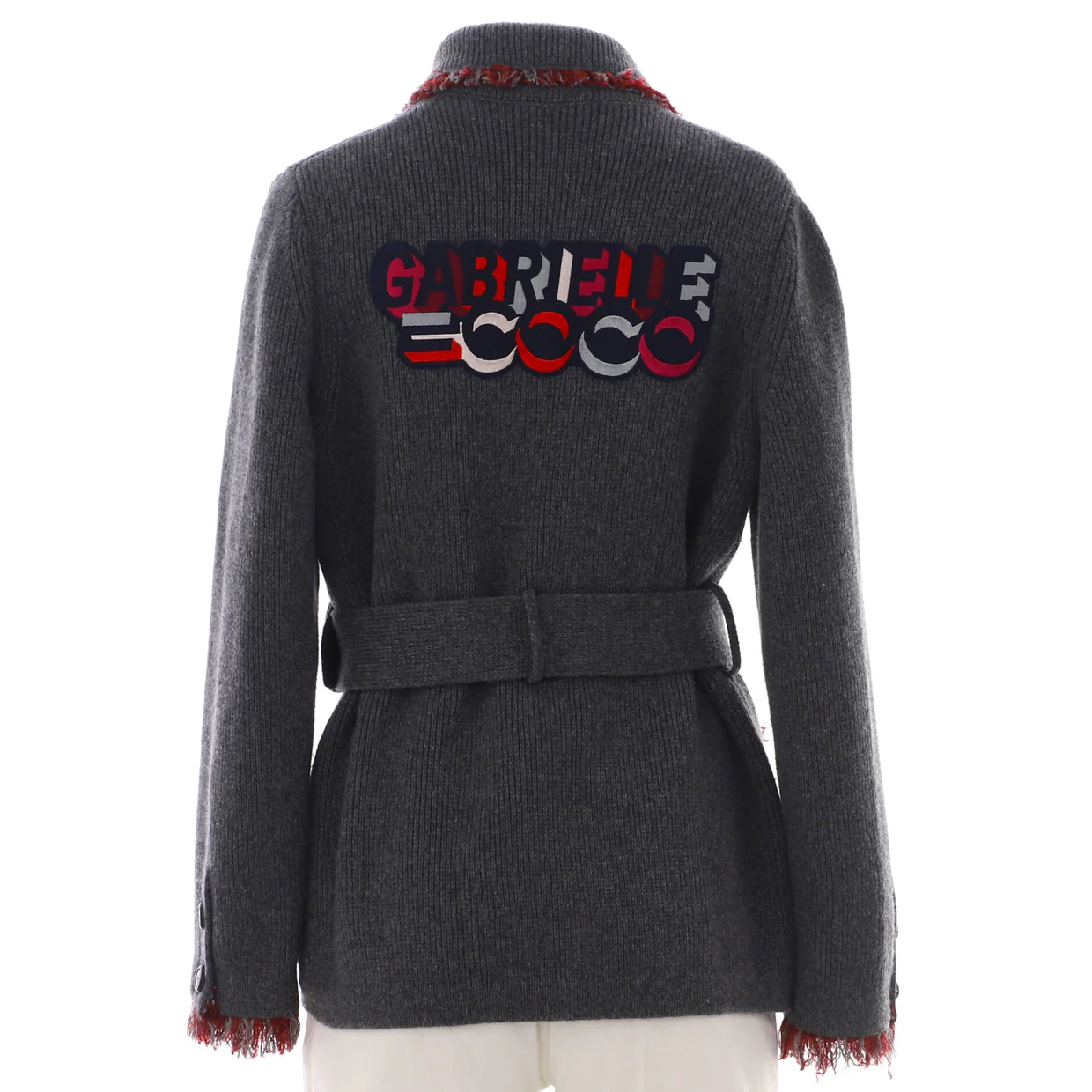 Women's Gabrielle Coco Frayed Belted Jacket Cashmere - Deep Luxury