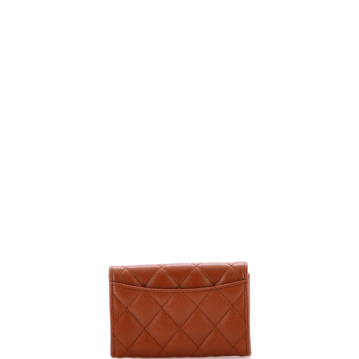 Classic Flap Card Case Quilted Caviar - Deep Luxury