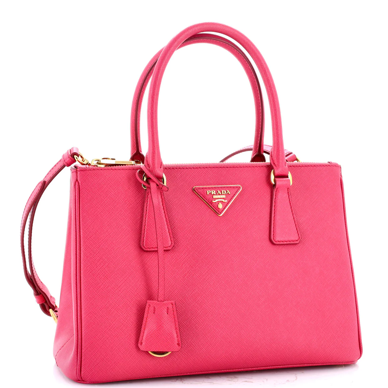 Galleria Double Zip Tote Saffiano Leather Small - Deep Luxury
