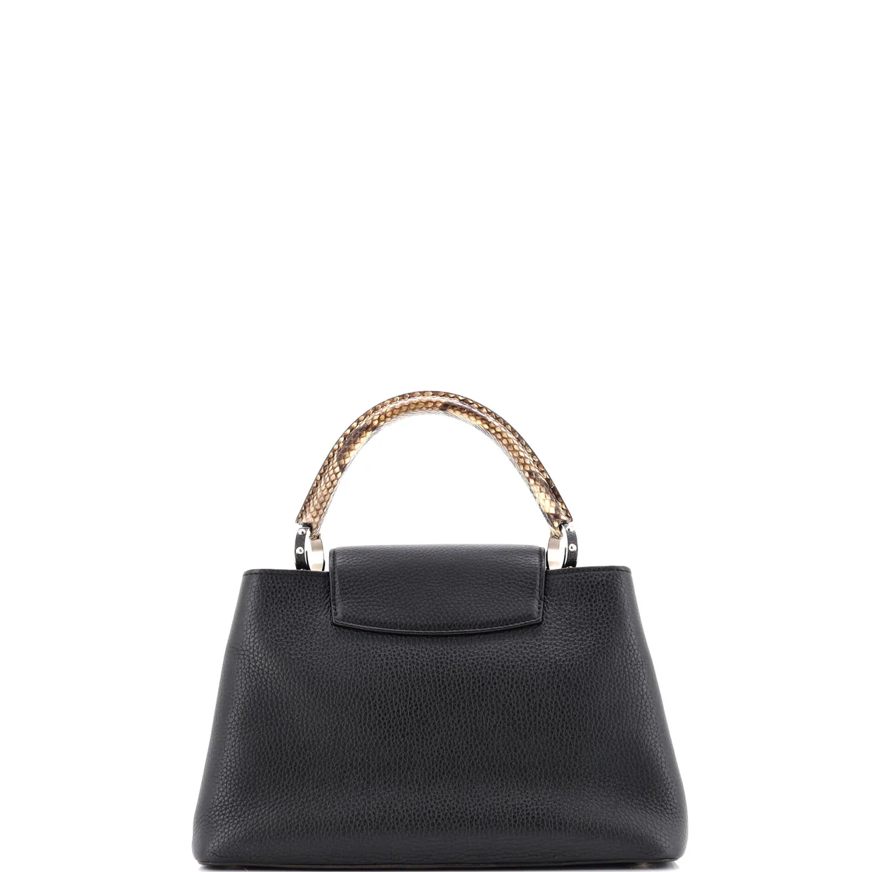 Capucines Bag Leather with Python PM - Deep Luxury