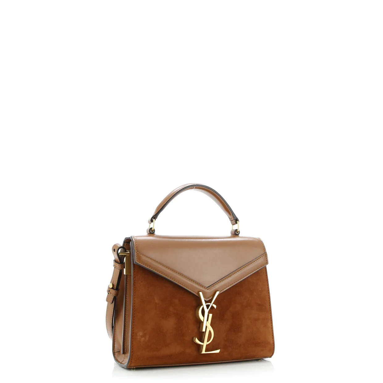 Cassandra Top Handle Bag Leather and Suede Mini - Deep Luxury