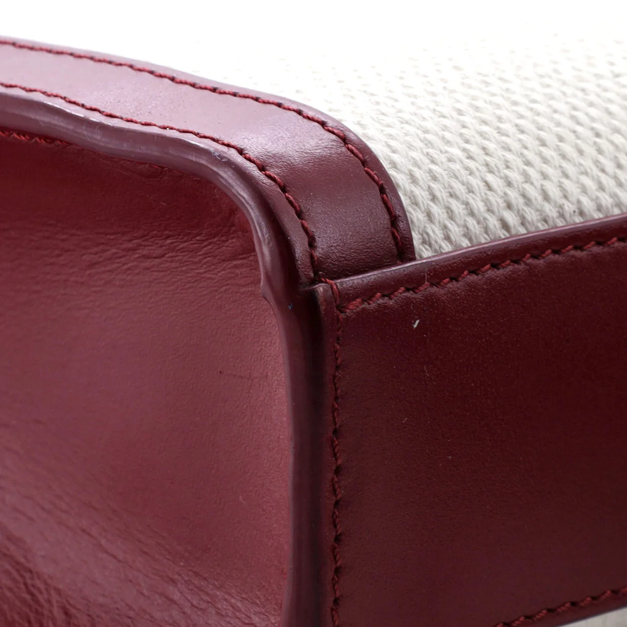 Vertical Cabas Tote Canvas with Leather Mini - Deep Luxury