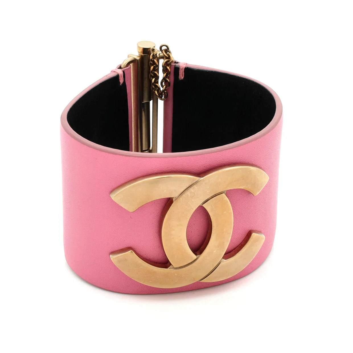 CC Cuff Bracelet Leather with Metal - Deep Luxury