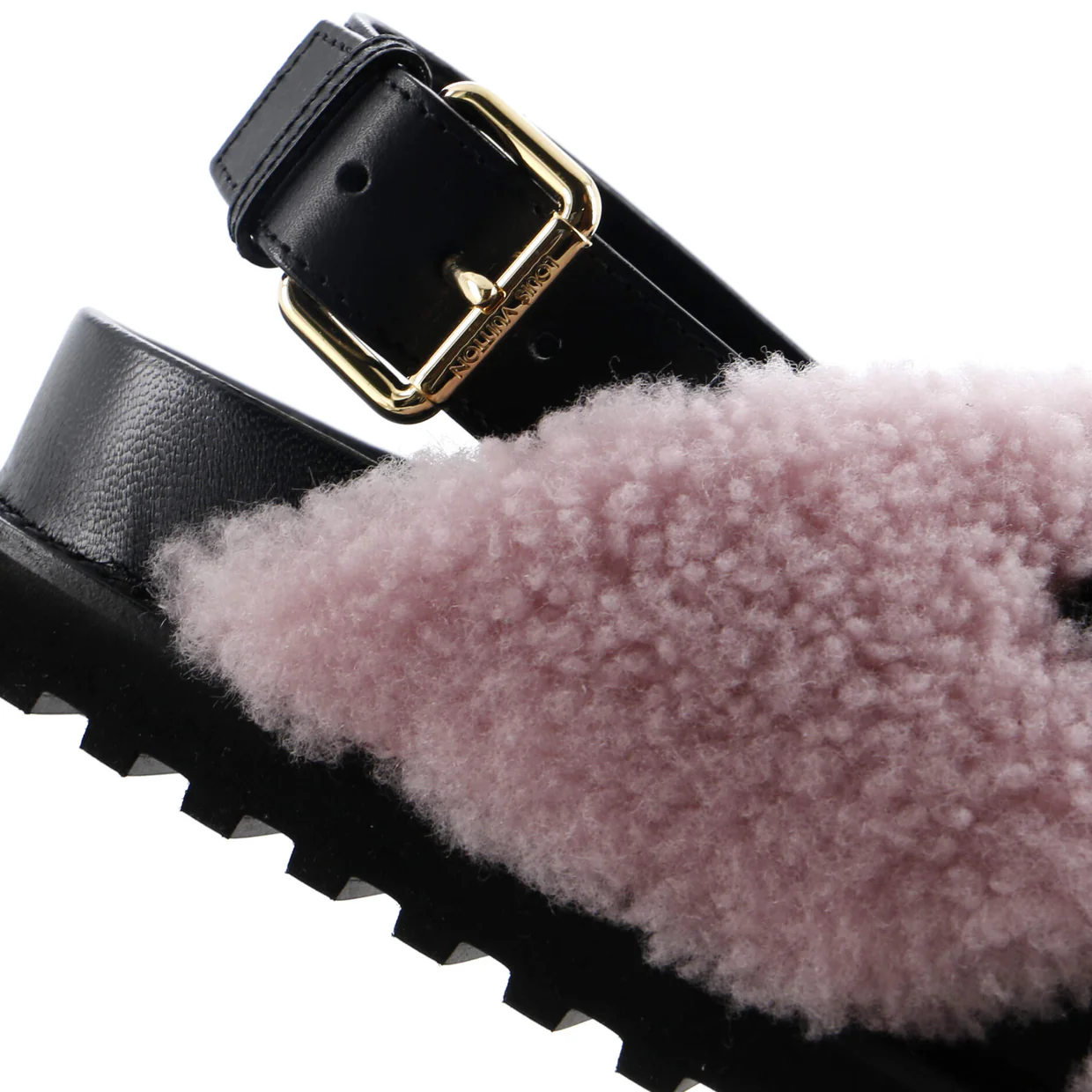 Women's Paseo Comfort Slide Slingback Sandals Shearling with Leather - Deep Luxury