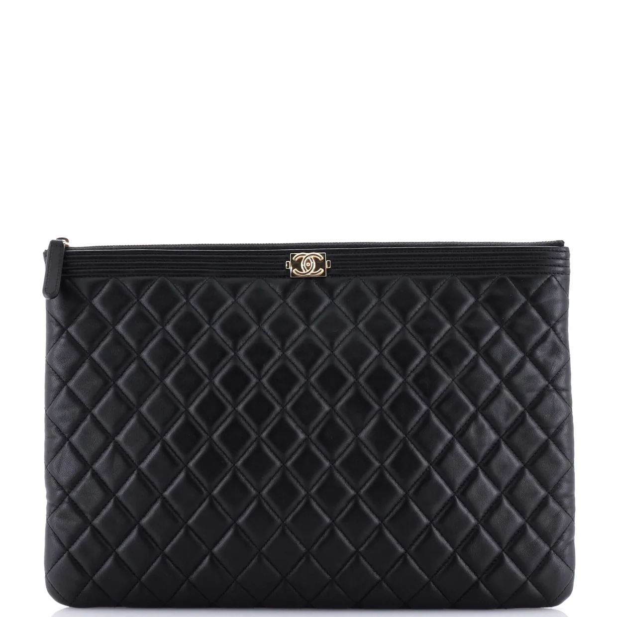 Boy O Case Clutch Quilted Lambskin Large - Deep Luxury