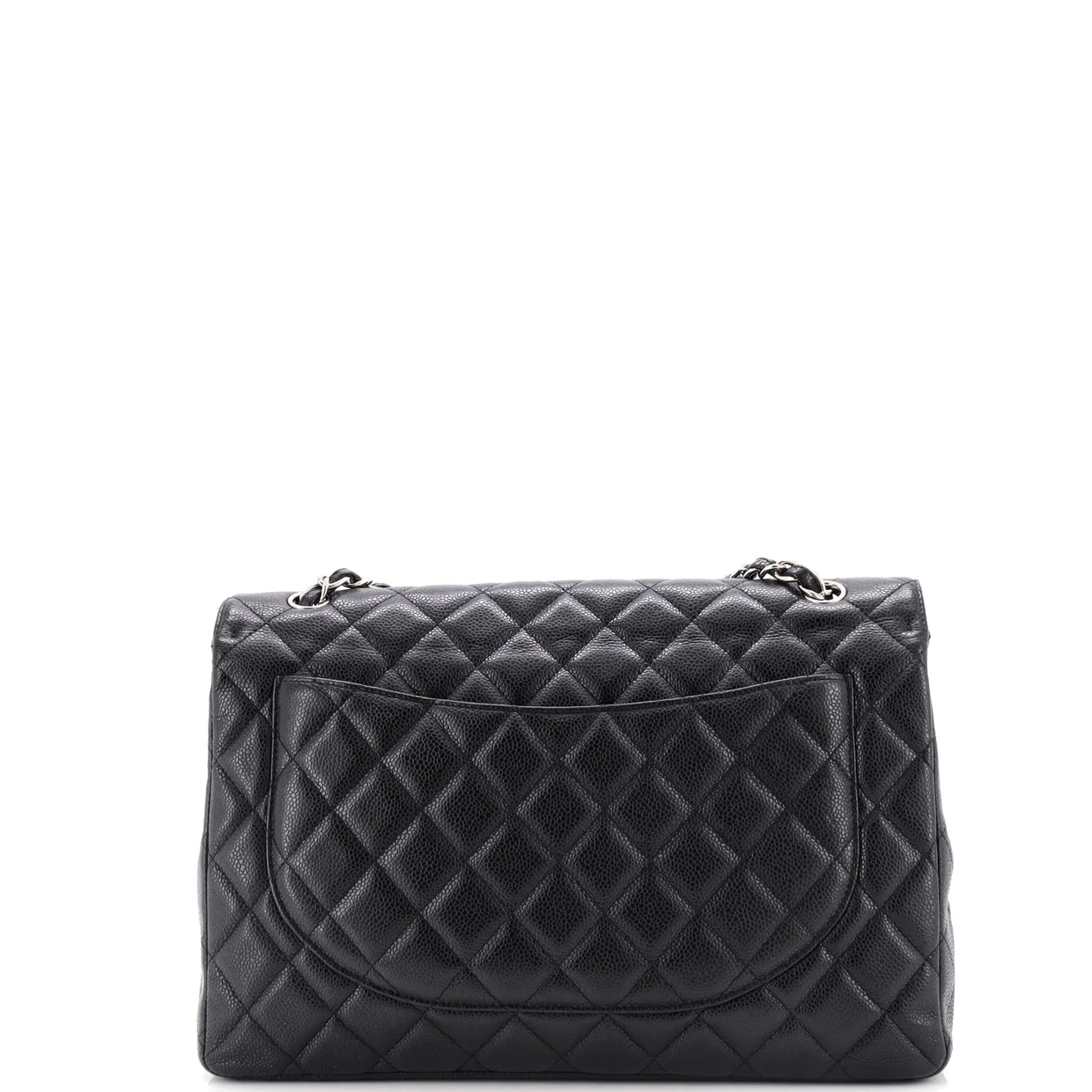 Classic Single Flap Bag Quilted Caviar Maxi - Deep Luxury