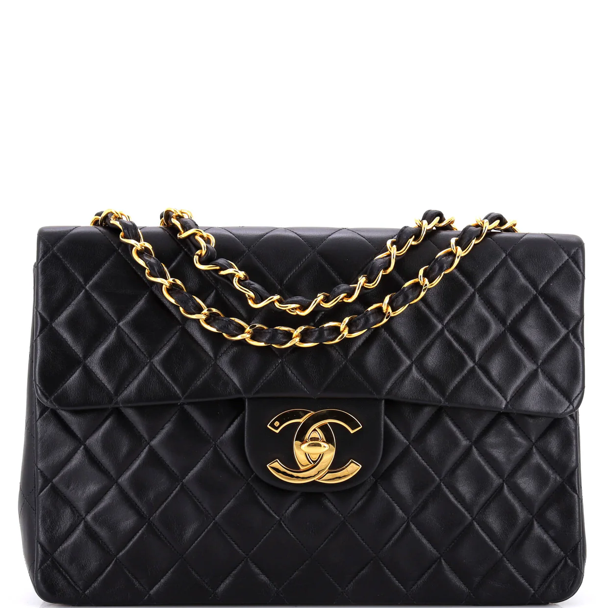Vintage Classic Single Flap Bag Quilted Lambskin Maxi - Deep Luxury