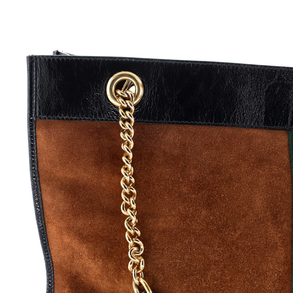 Rajah Chain Tote Suede Large - Deep Luxury