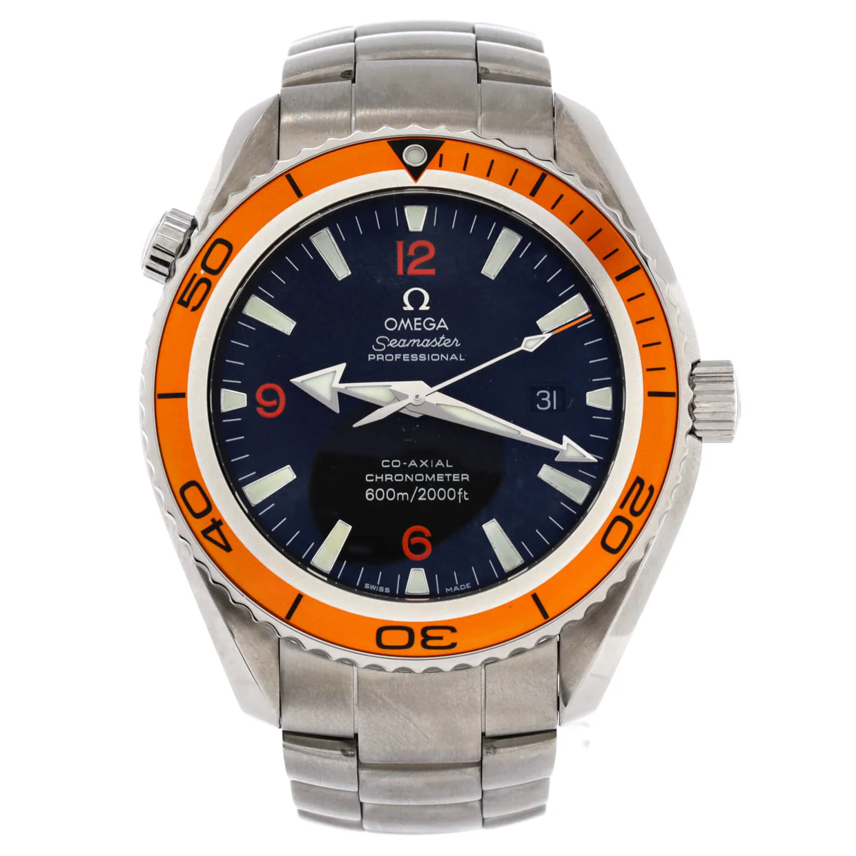 Seamaster Professional Planet Ocean 600M Co-Axial Chronometer Automatic Watch Stainless Steel 45 - Deep Luxury