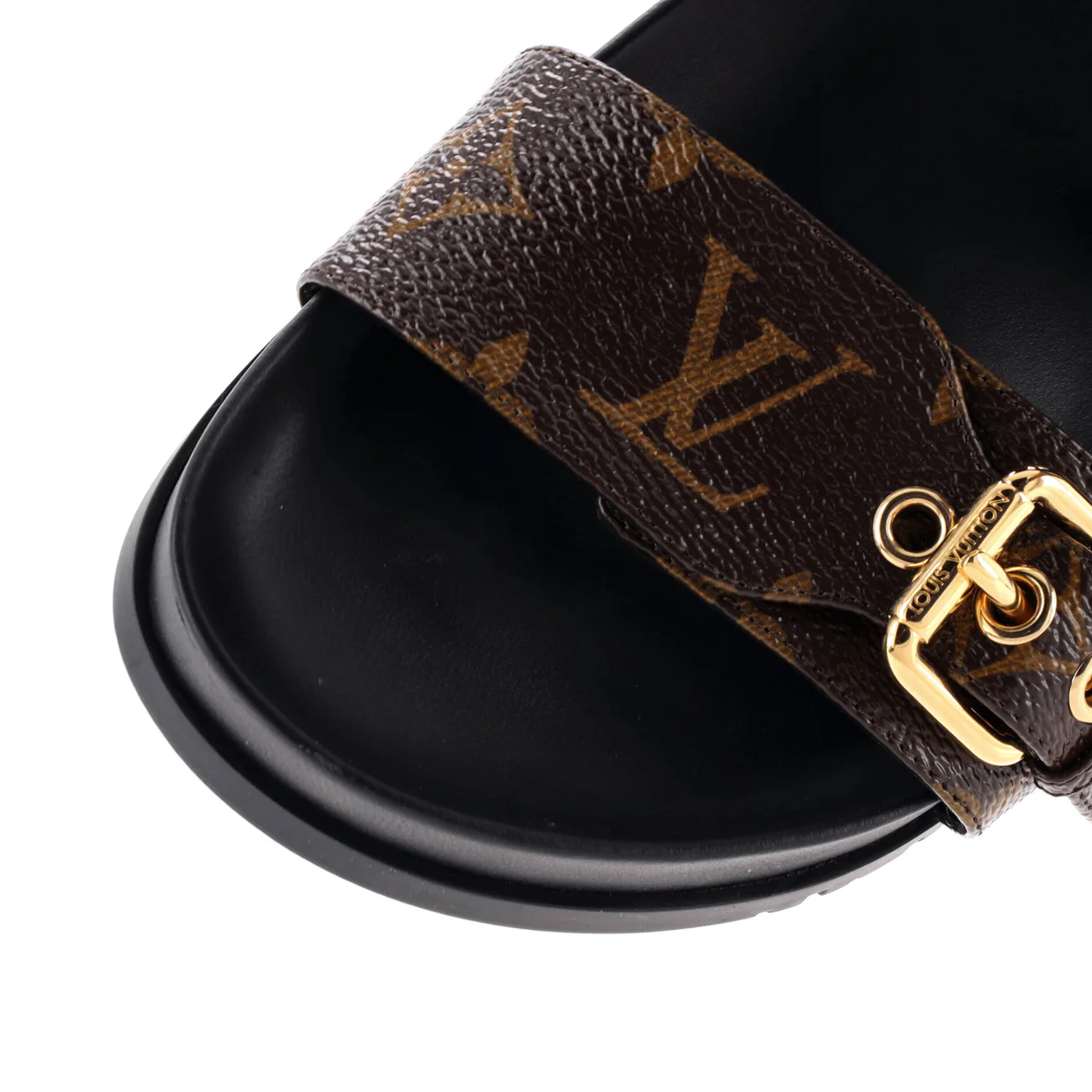 Women's Bom Dia Flat Mules Monogram Canvas - Deep Luxury