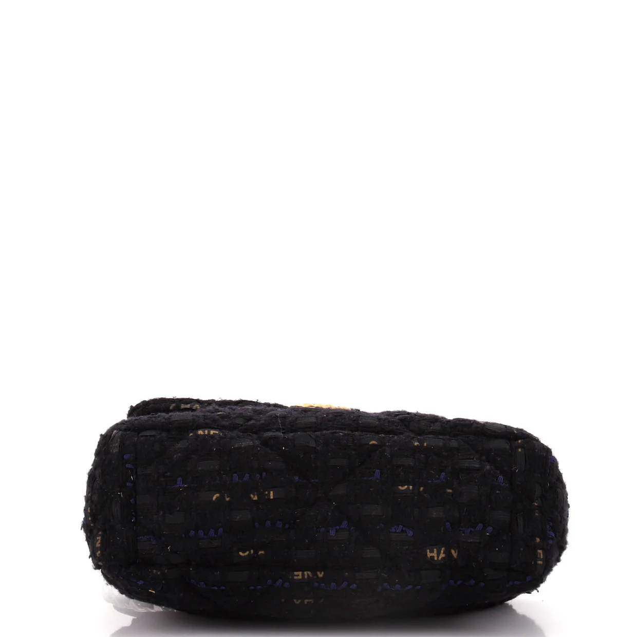 19 Flap Bag Quilted Tweed and Ribbon Medium - Deep Luxury