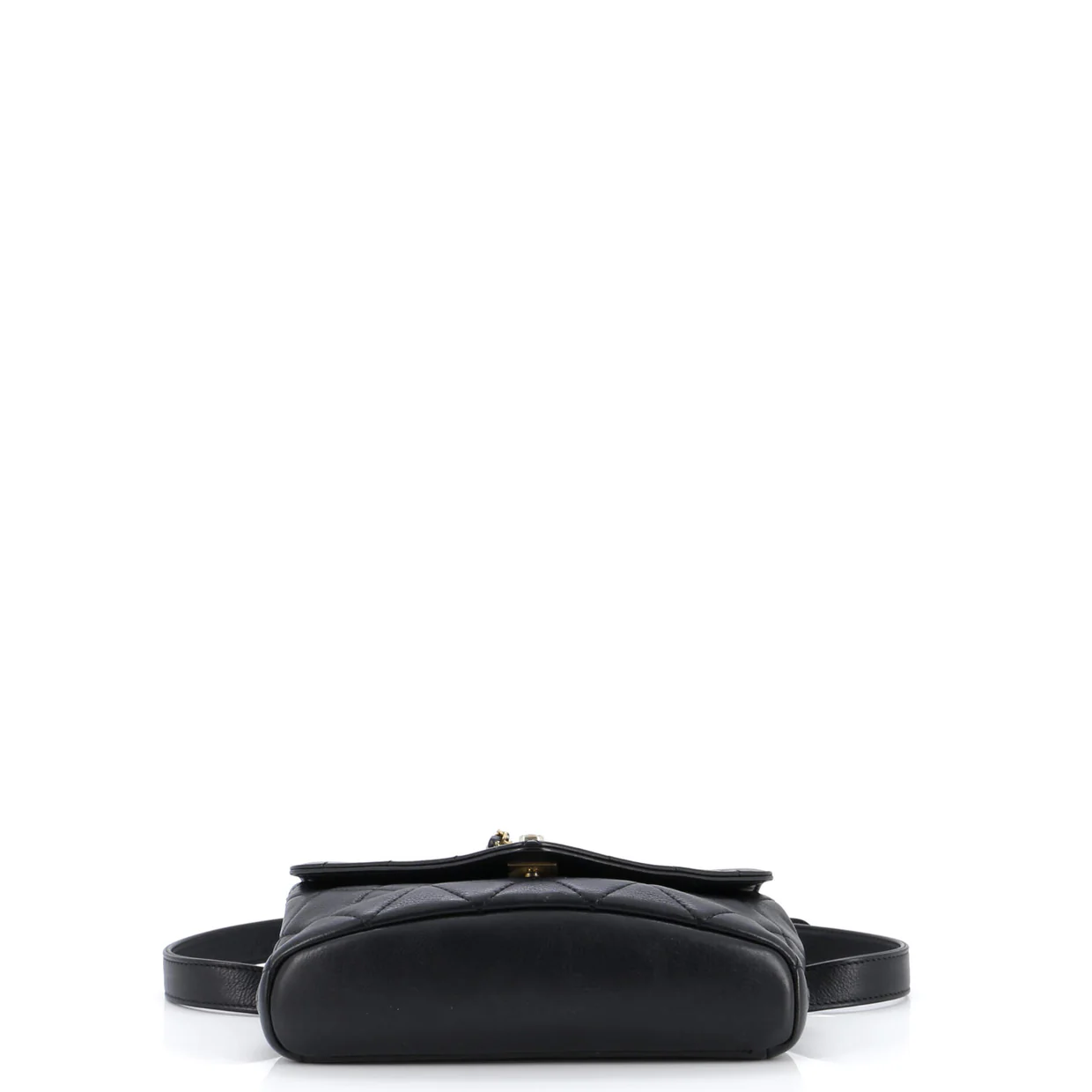 Carry With Chic Chain Flap Waist Bag Quilted Calfskin - Deep Luxury