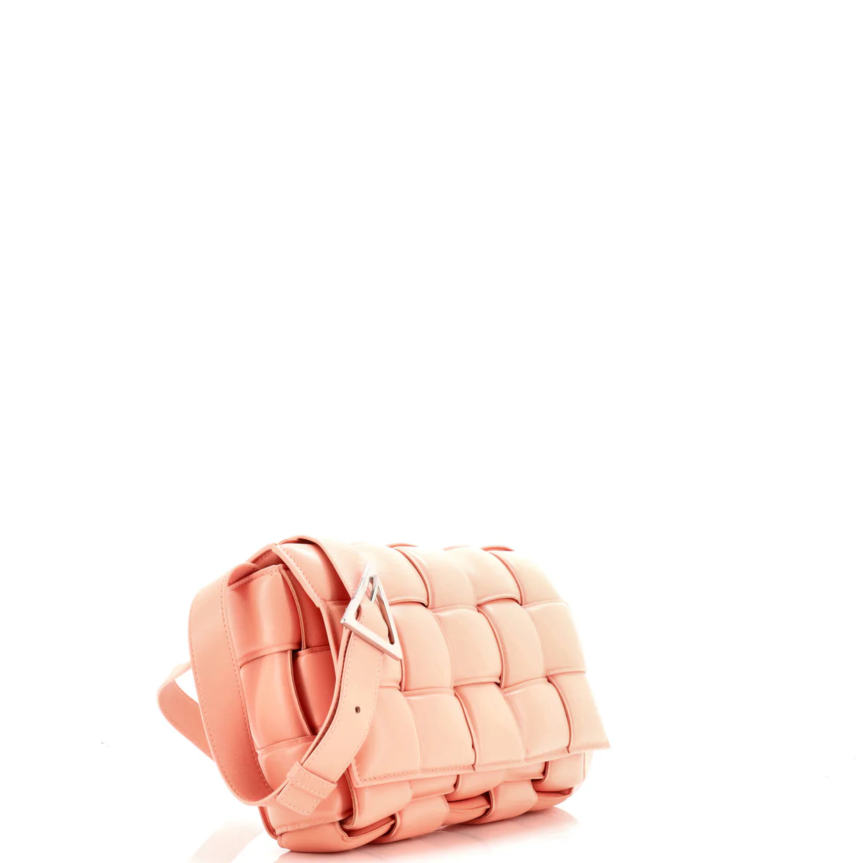 Cassette Crossbody Bag Padded Maxi Intrecciato Leather - Deep Luxury