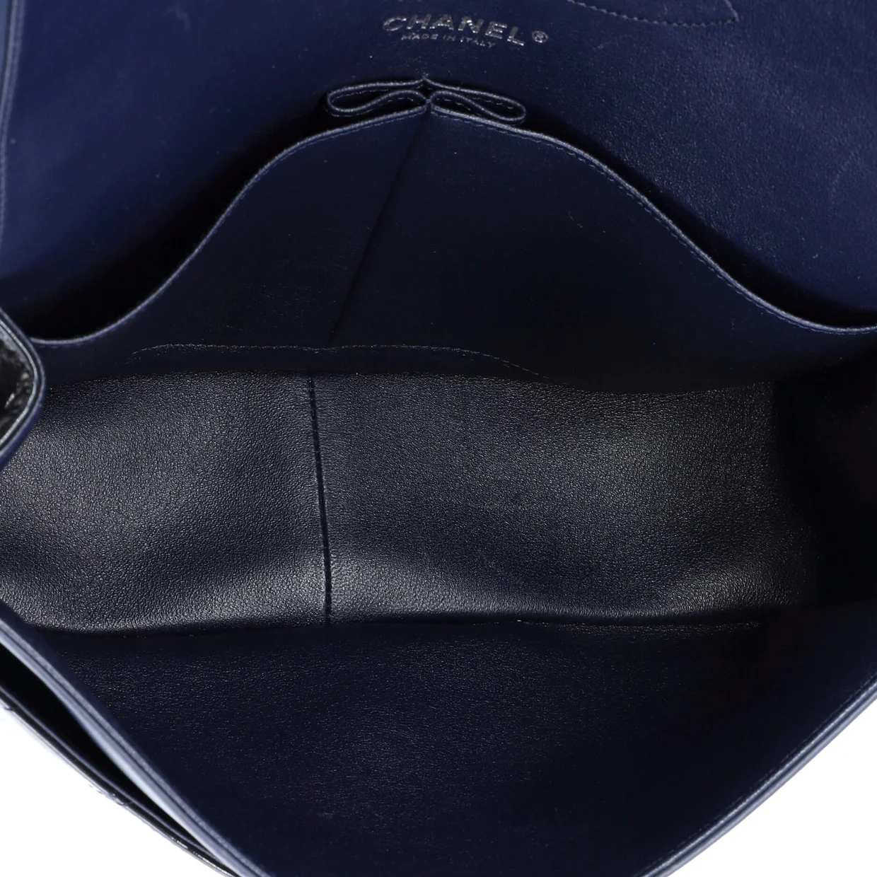 Classic Double Flap Bag Quilted Patent Jumbo - Deep Luxury