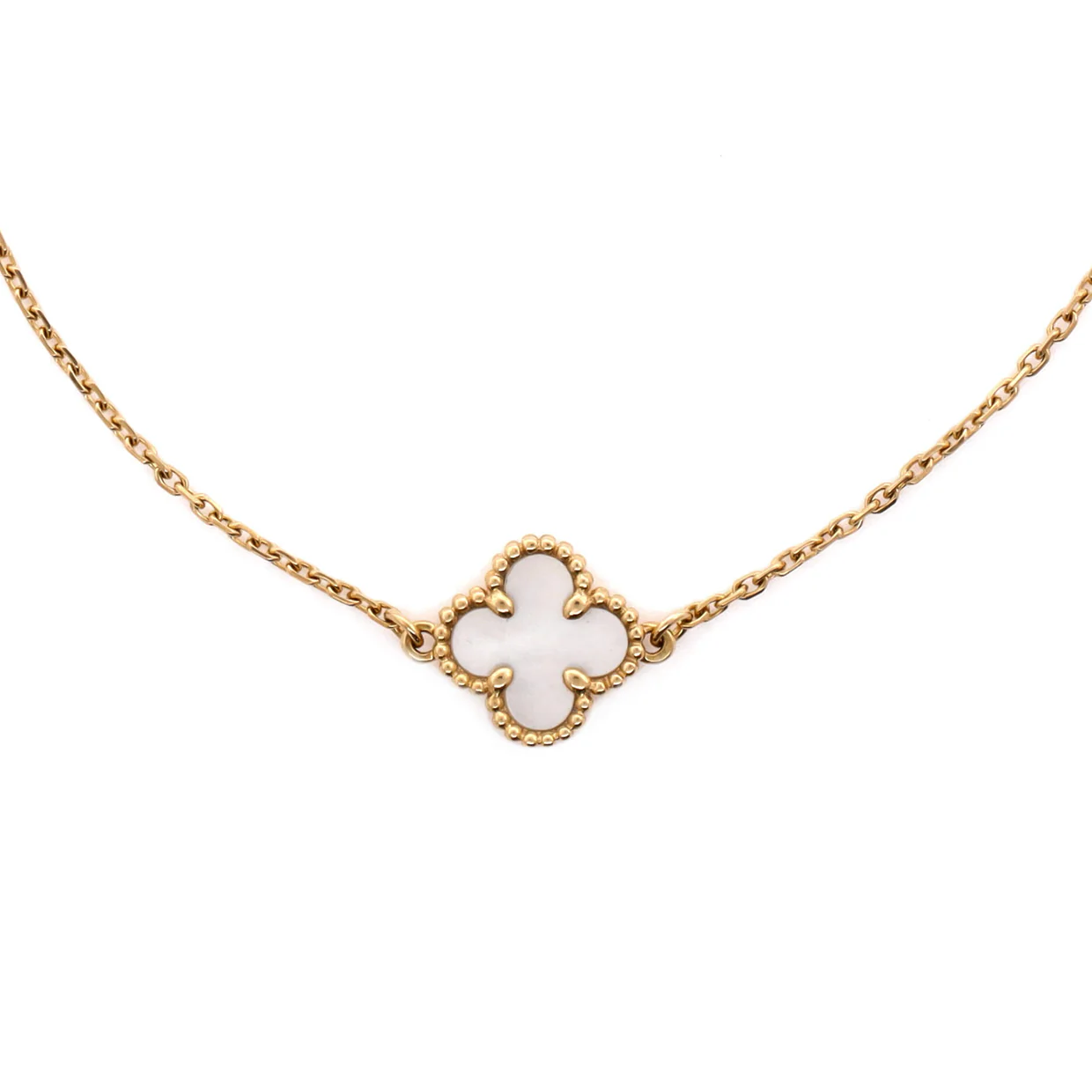 Sweet Alhambra Bracelet 18K Yellow Gold and Mother of Pearl - Deep Luxury
