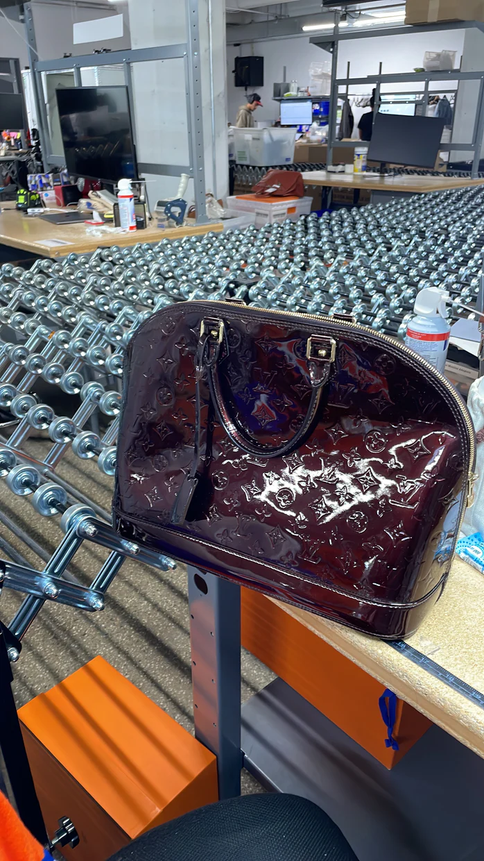 Alma Handbag Monogram Vernis GM - Deep Luxury