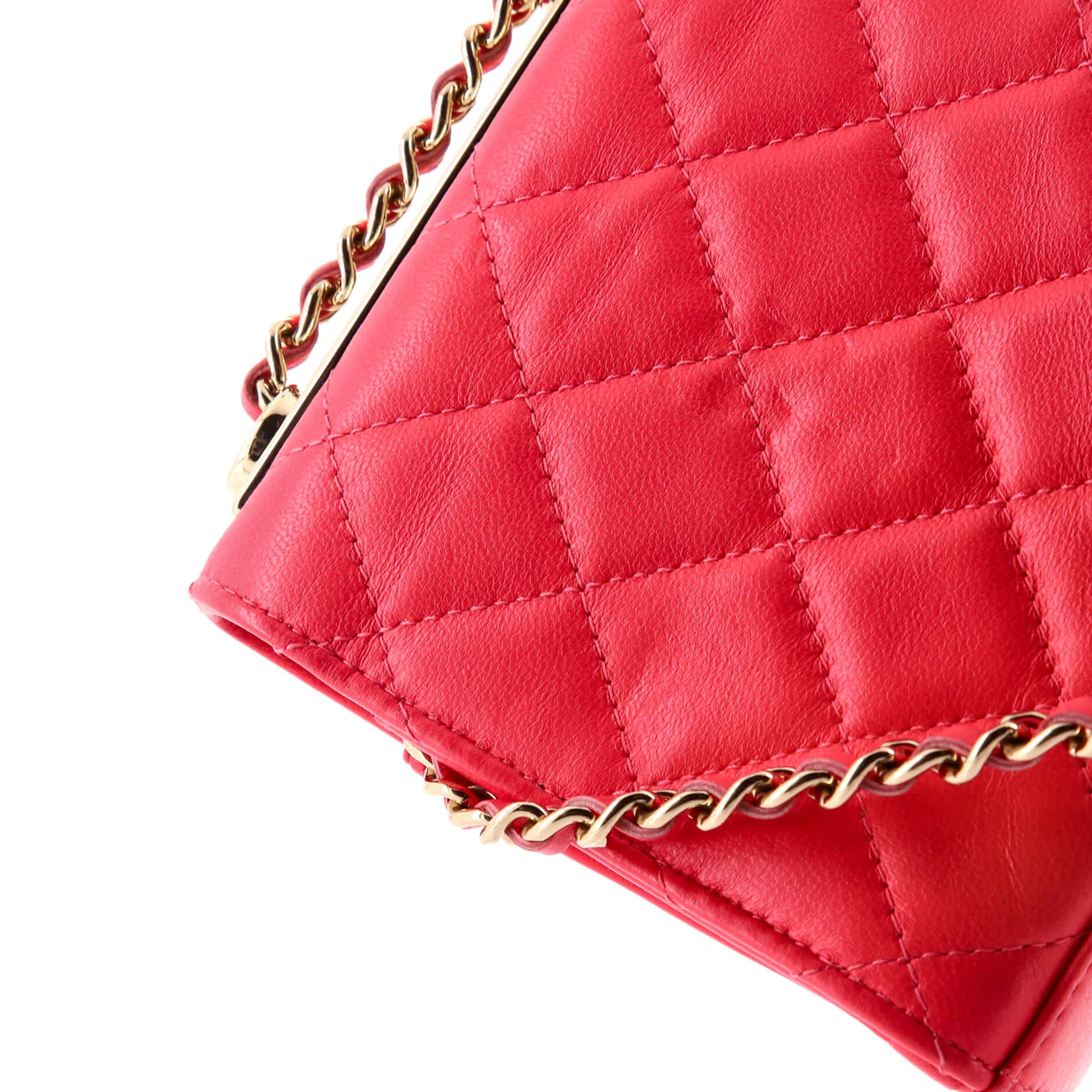 Trendy CC Clutch with Chain Quilted Lambskin Small - Deep Luxury