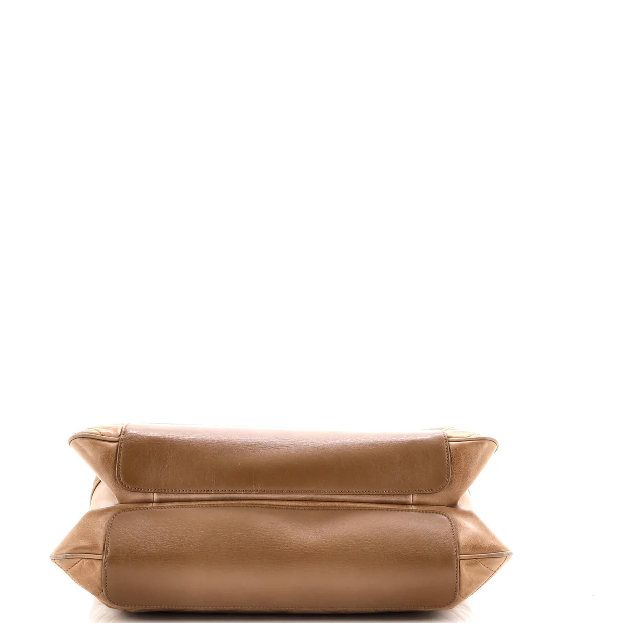 Aged Chain Logo Shopping Tote Quilted Aged Calfskin Large - Deep Luxury