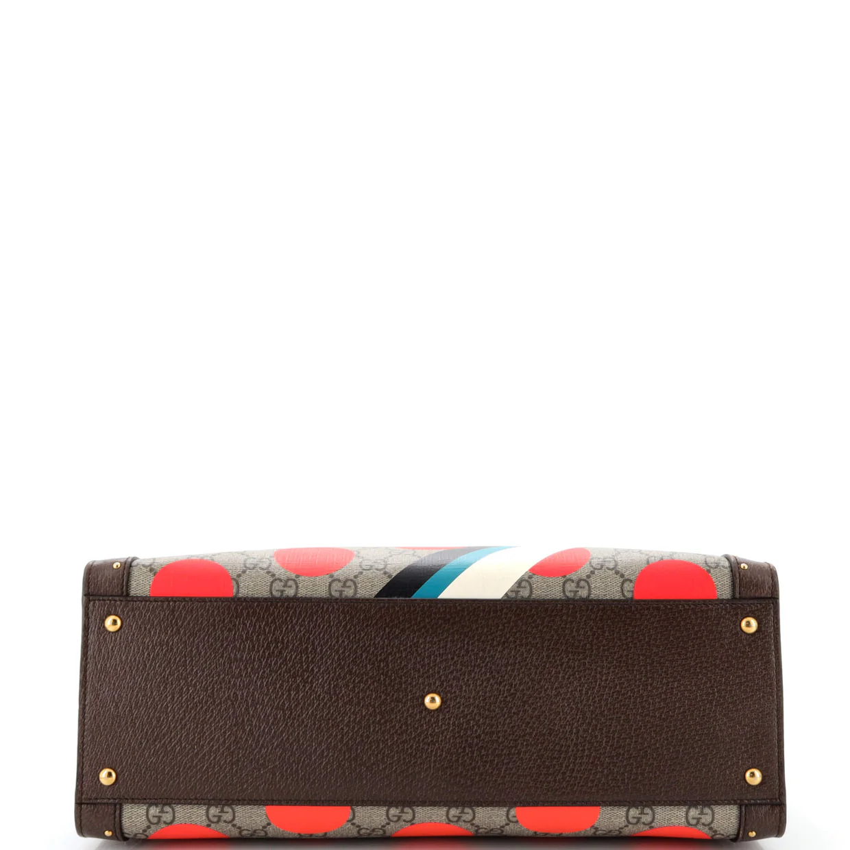 Diana NM Bamboo Handle Tote Printed GG Coated Canvas and Studded Leather Medium - Deep Luxury