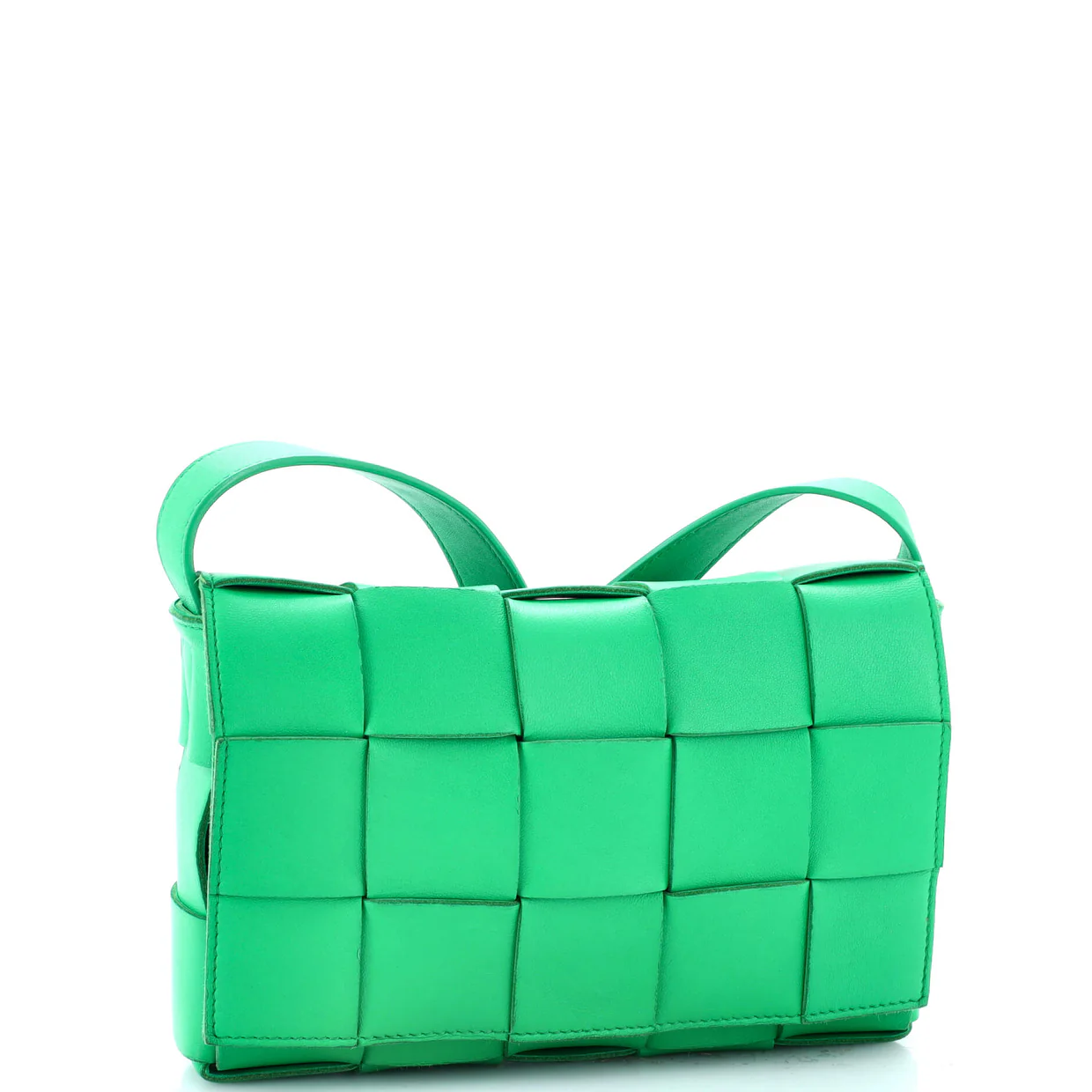 Cassette Crossbody Bag Maxi Intrecciato Leather Small - Deep Luxury