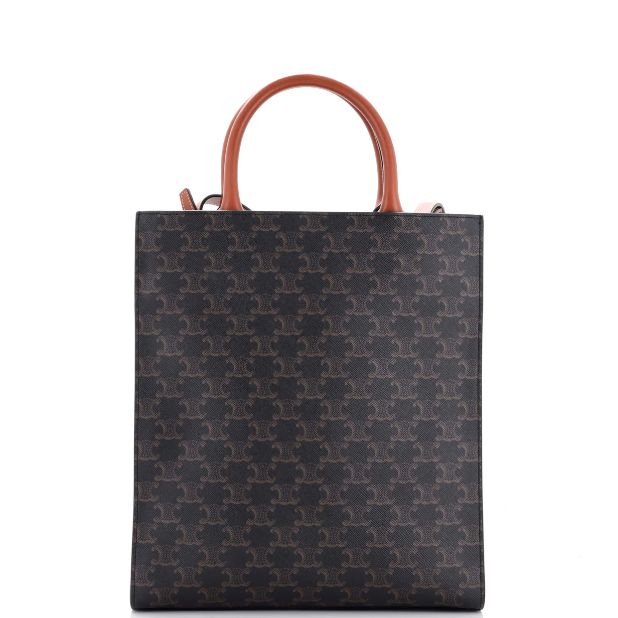 Vertical Cabas Tote Triomphe Coated Canvas Small - Deep Luxury