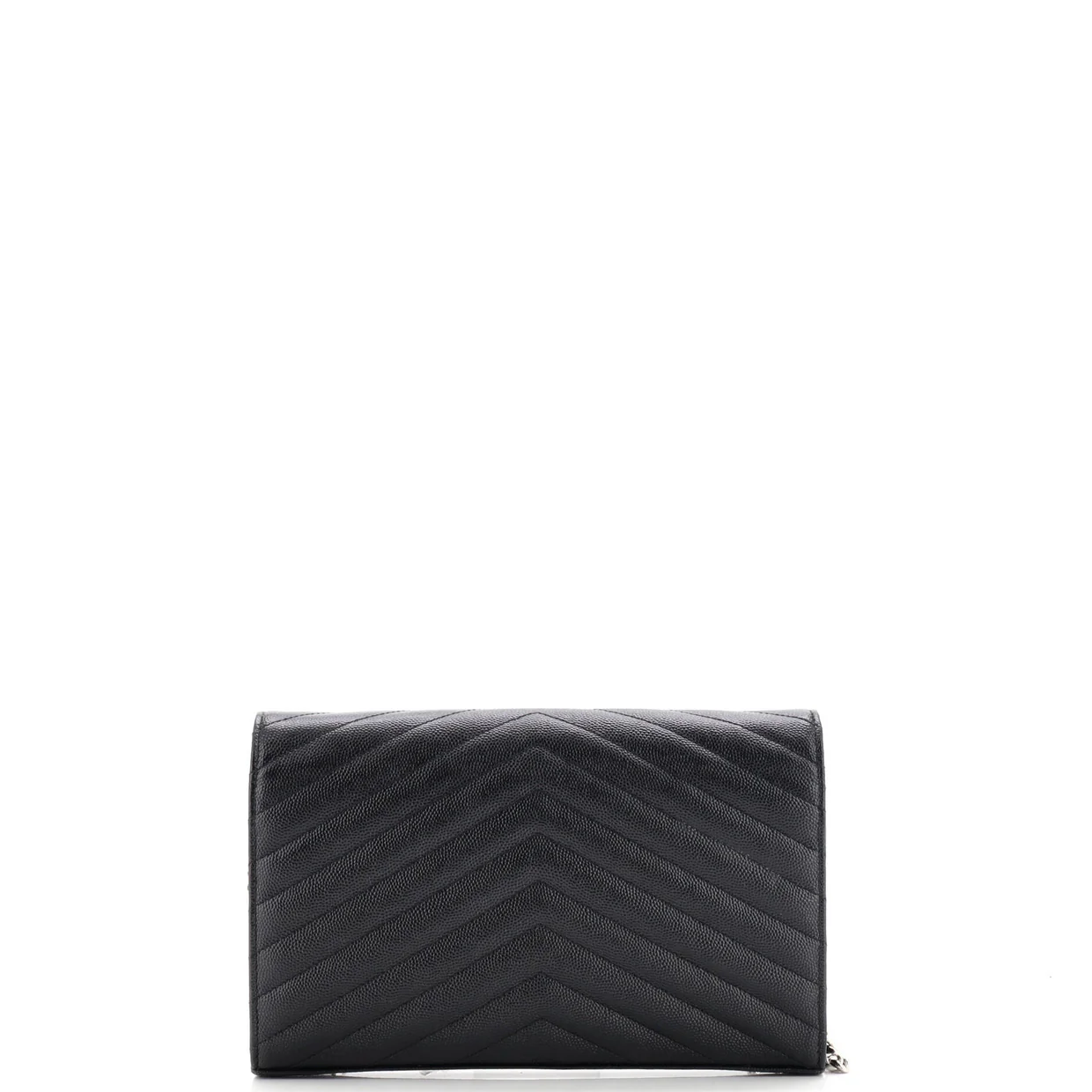 Classic Monogram Wallet on Chain Matelasse Chevron Leather Medium - Deep Luxury