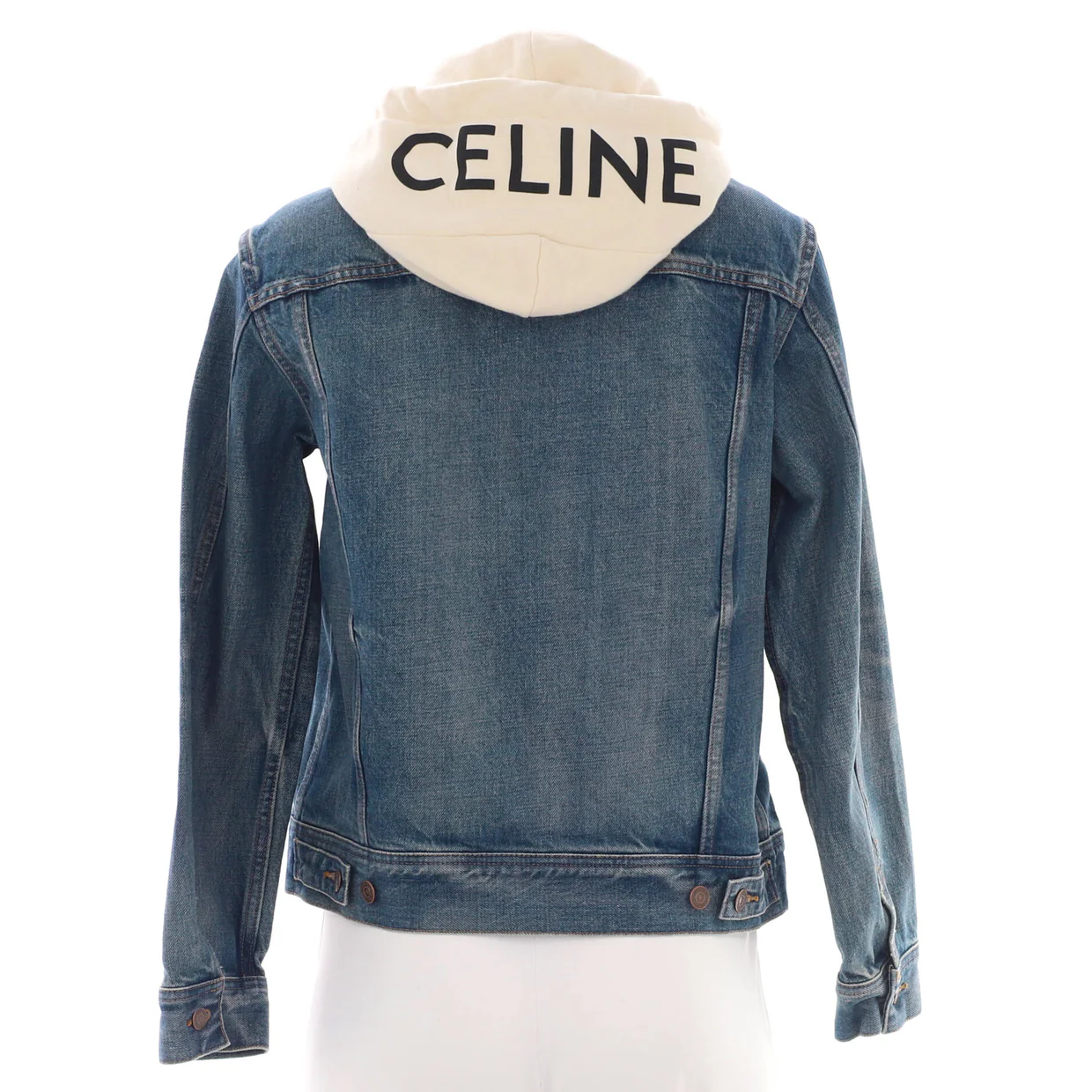 Women's Hooded Trucker Jacket Denim with Cotton - Deep Luxury