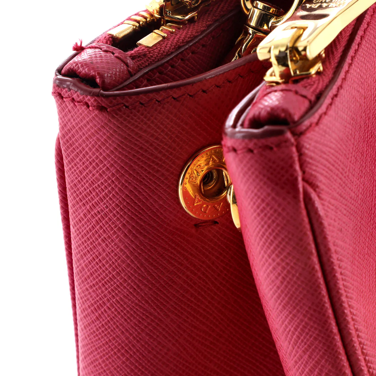 Galleria Double Zip Tote Saffiano Leather Small - Deep Luxury
