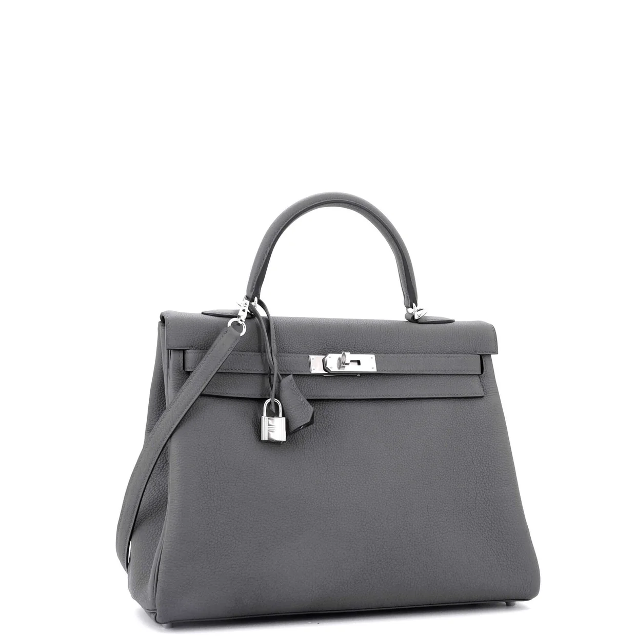 Kelly Handbag Grey Togo with Palladium Hardware 35 - Deep Luxury