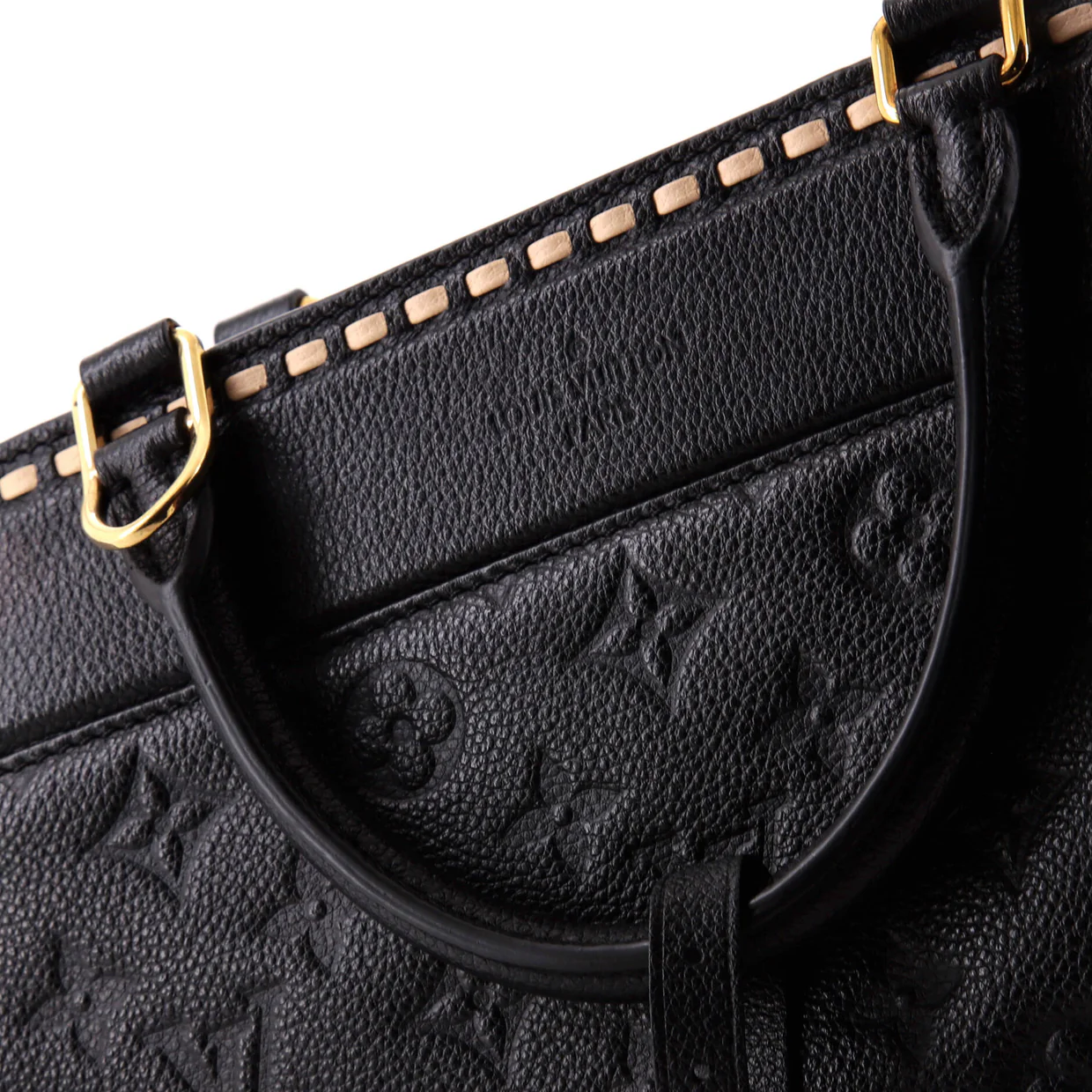 Vosges Handbag Whipstitch Monogram Empreinte Leather MM - Deep Luxury