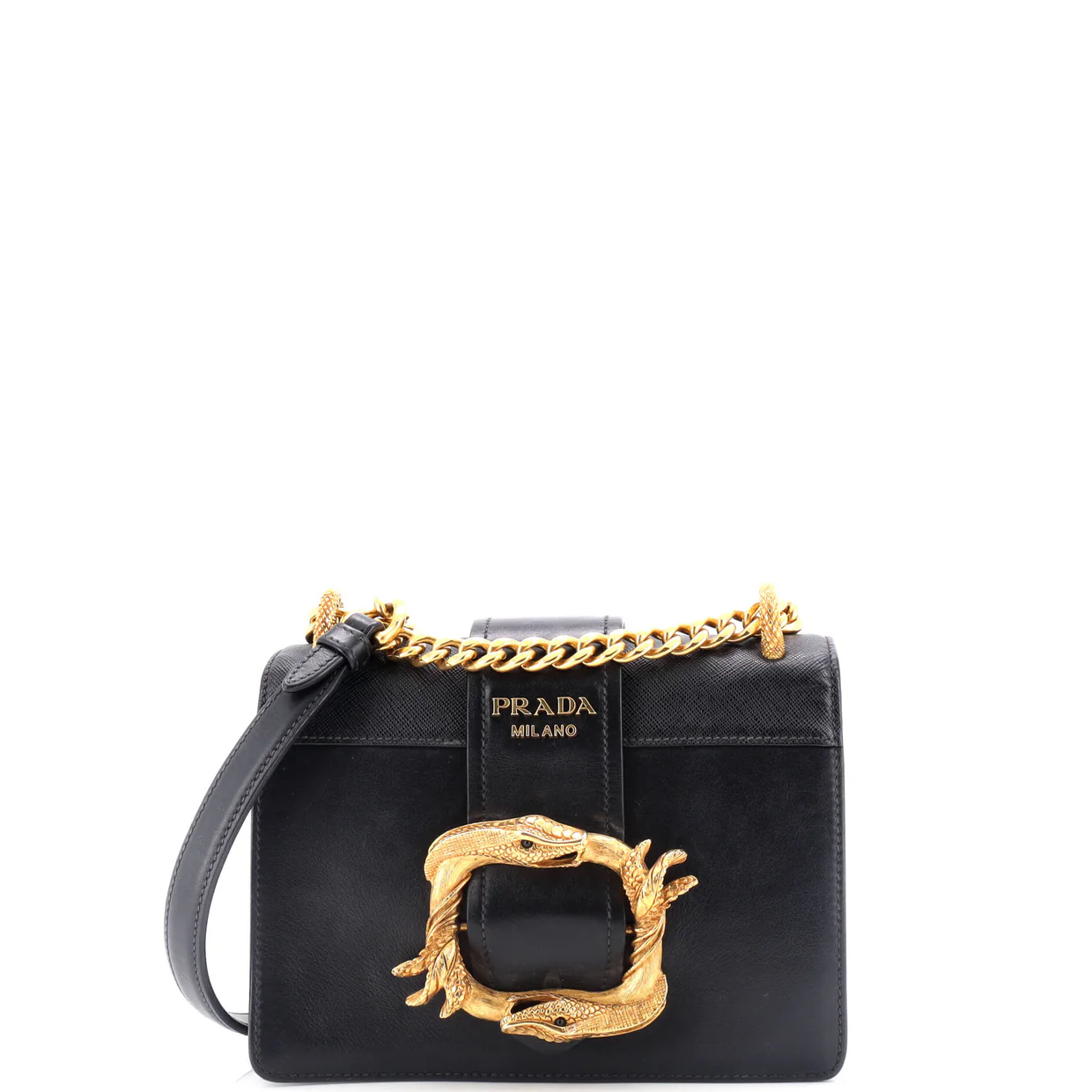 Animalier Cahier Crossbody Bag City Calf and Saffiano Small - Deep Luxury