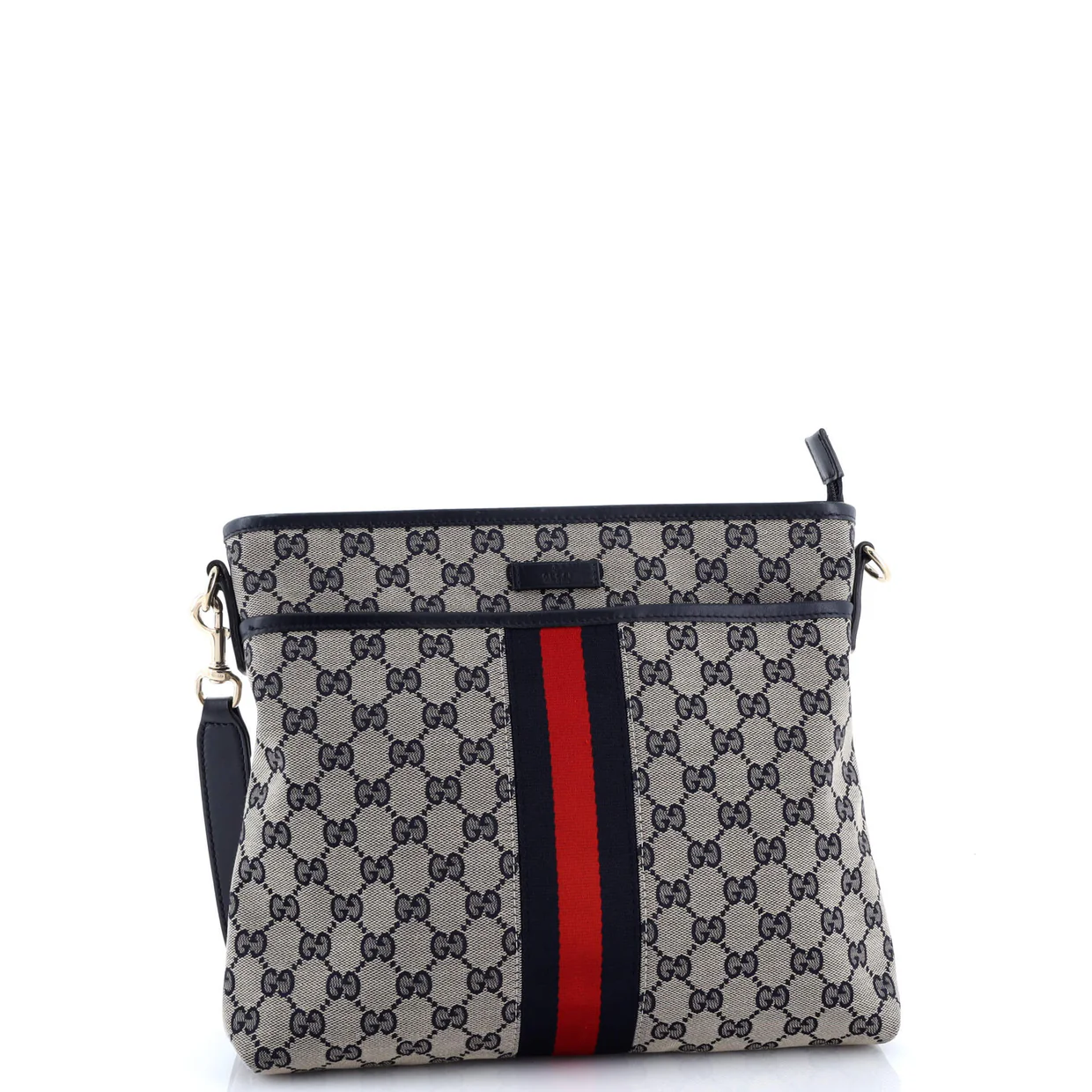 Front Pocket Web Messenger GG Canvas Small - Deep Luxury