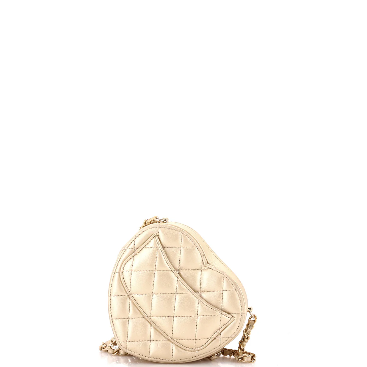 CC in Love Heart Clutch with Chain Quilted Lambskin - Deep Luxury
