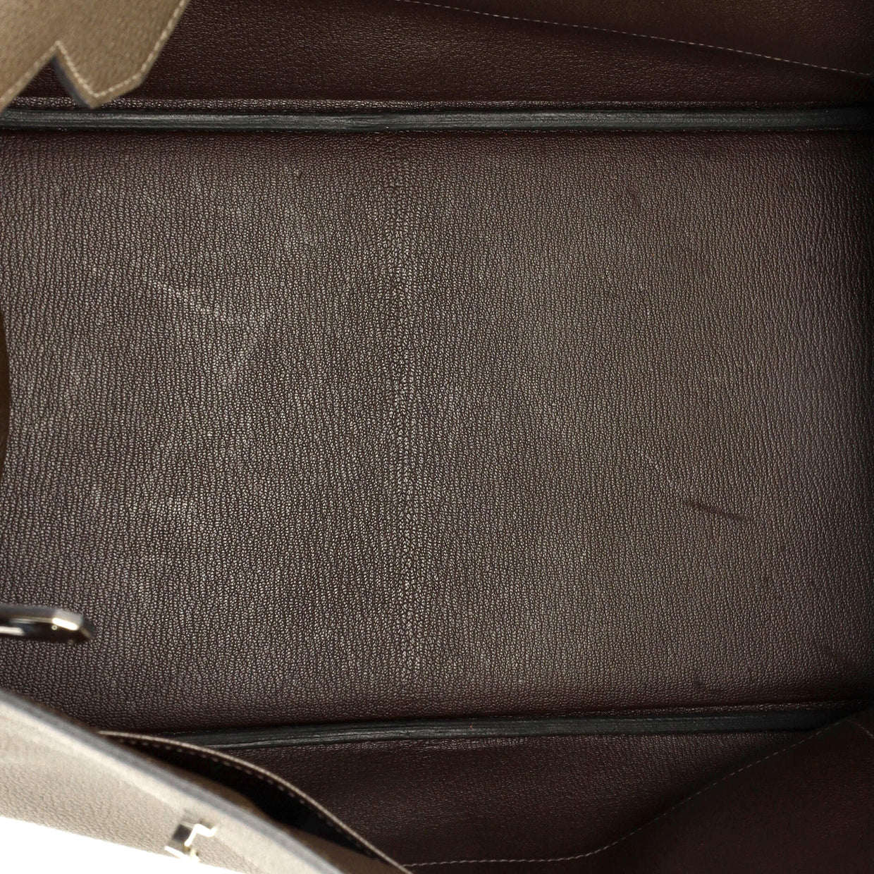 Birkin Handbag Ebene Togo with Palladium Hardware 40 - Deep Luxury