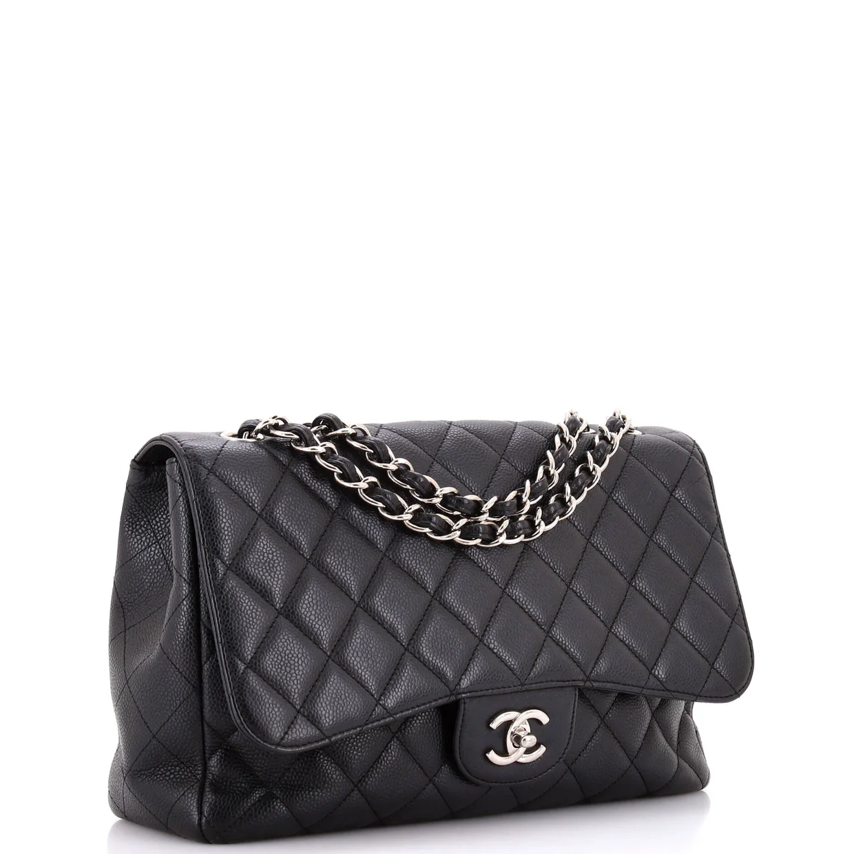 Classic Single Flap Bag Quilted Caviar Jumbo - Deep Luxury