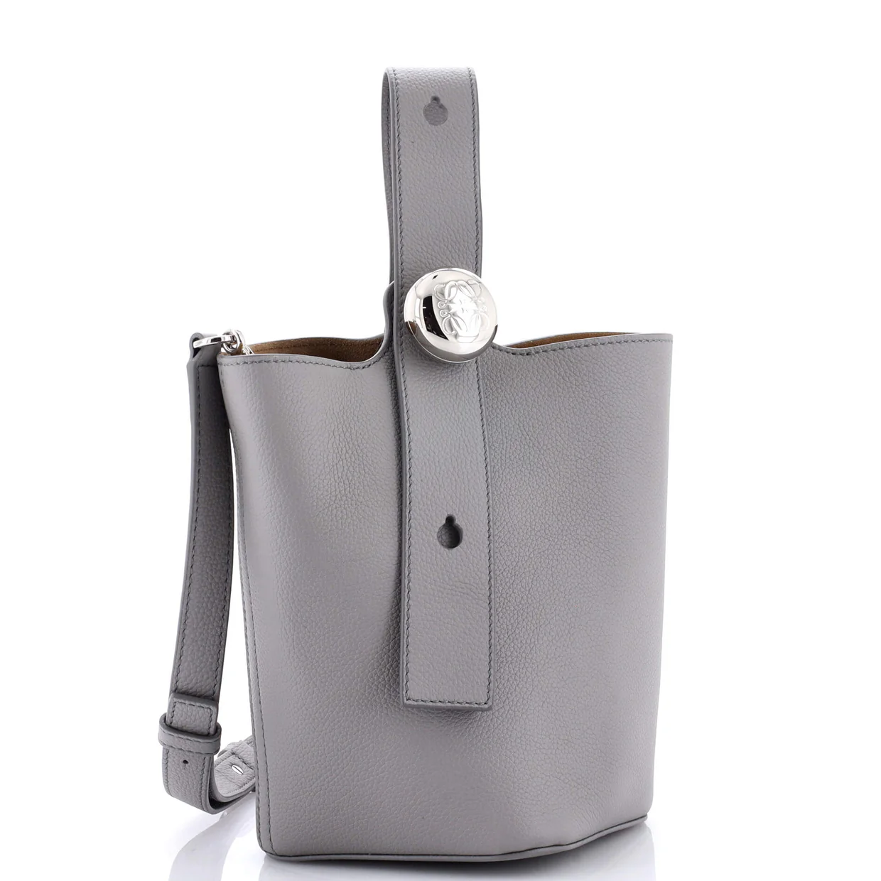 Pebble Bucket Bag Leather - Deep Luxury