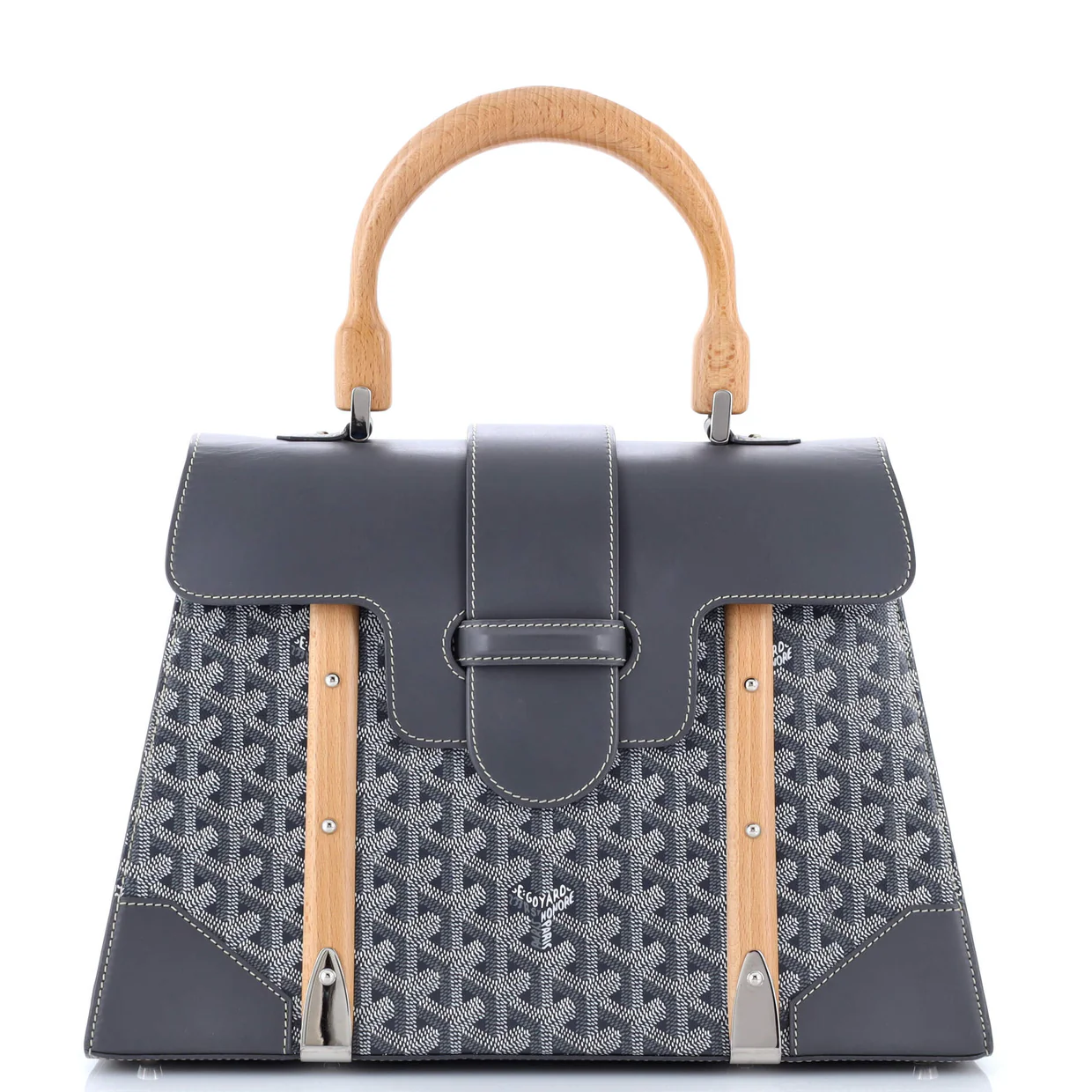 Saigon Top Handle Bag Coated Canvas with Leather MM - Deep Luxury