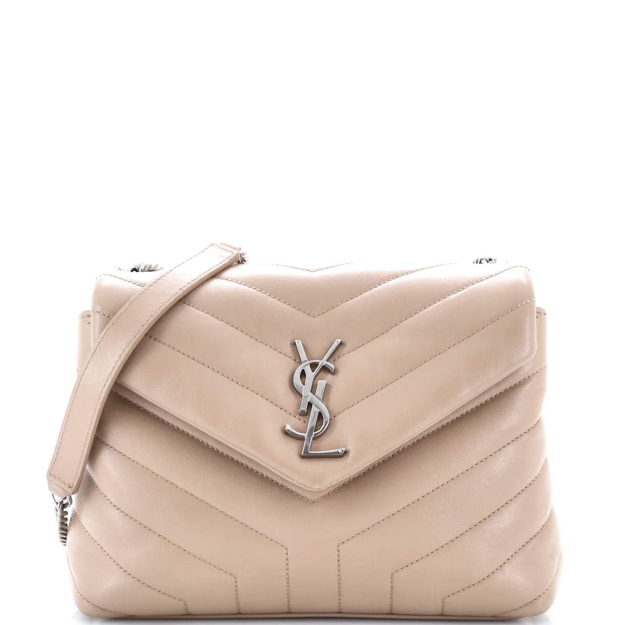 Loulou Shoulder Bag Matelasse Chevron Leather Small - Deep Luxury