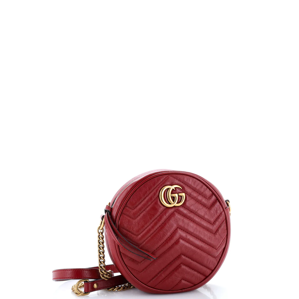 GG Marmont Round Shoulder Bag Matelasse Leather Mini - Deep Luxury