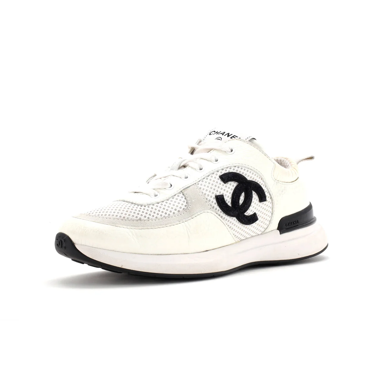 Women's CC Low-Top Sneakers Leather and Mesh - Deep Luxury