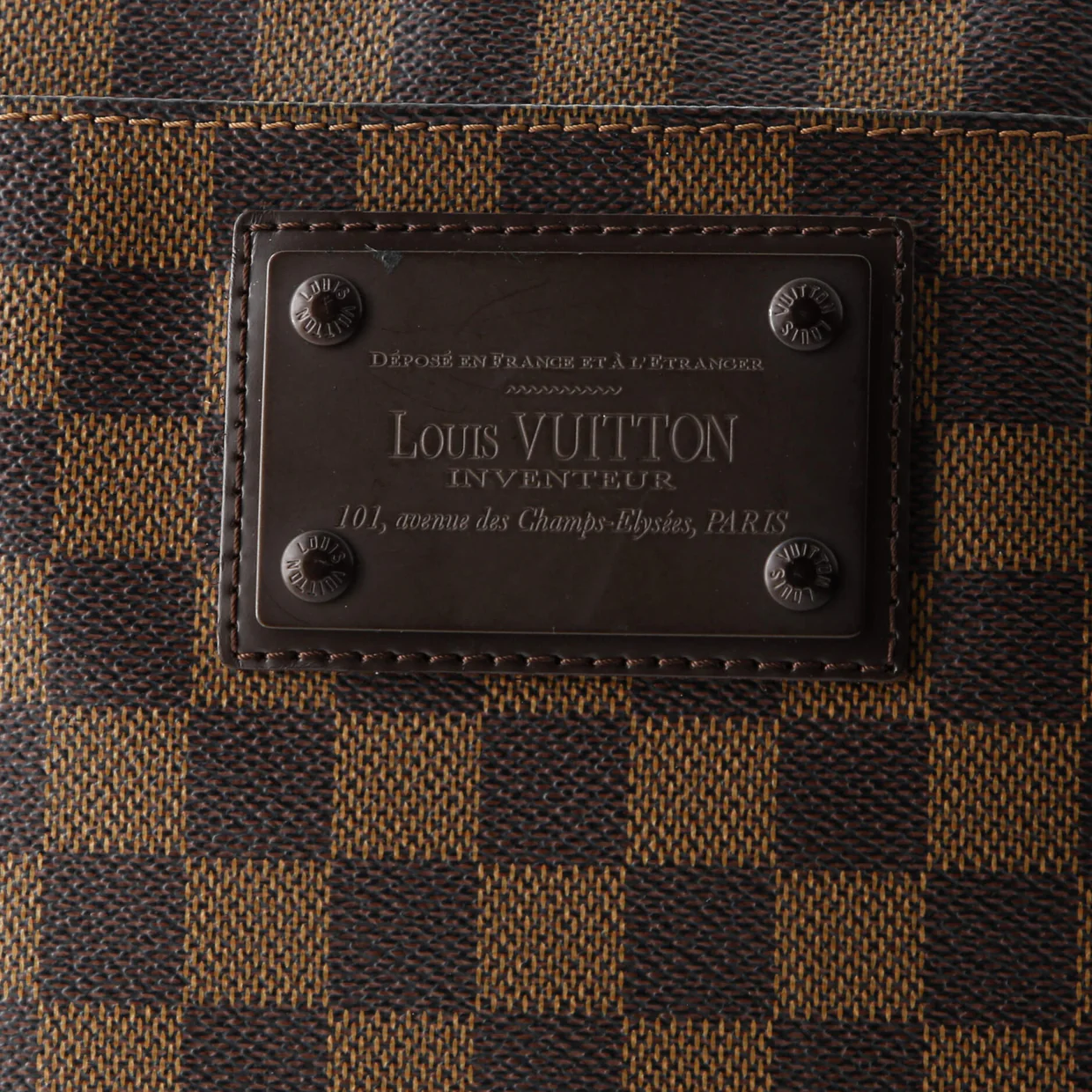 Brooklyn Pochette Plate Damier - Deep Luxury