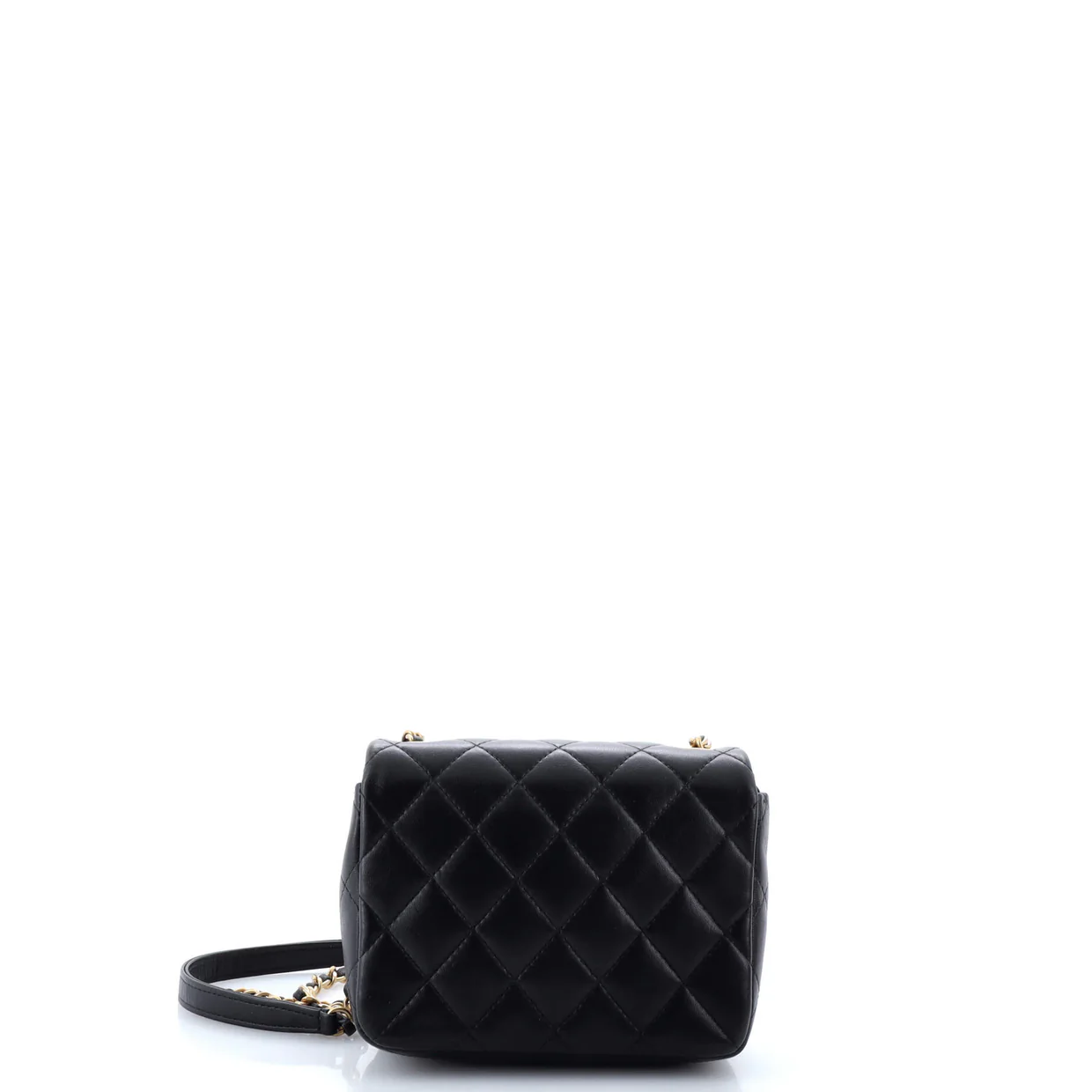 Crystal CC Full Flap Bag Quilted Lambskin Mini - Deep Luxury