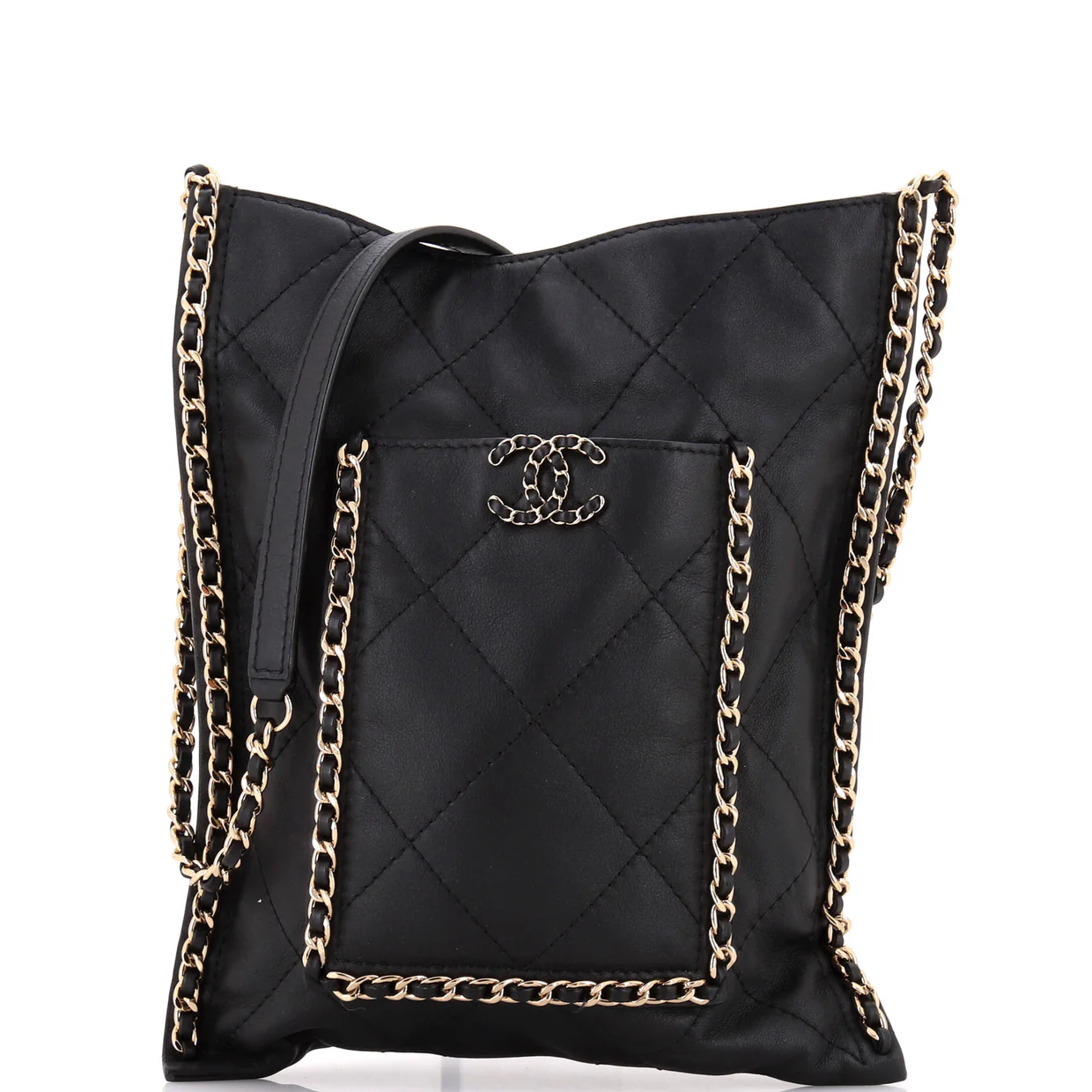 Flat Shopping Bag Quilted Calfskin Small - Deep Luxury